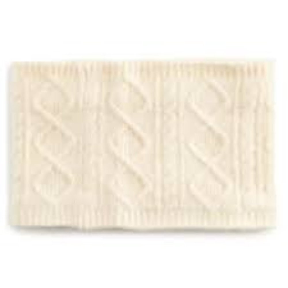 SONOMA Cable Knit Neck Warmer Women's Ivory Sherpa Lined Neck Scarf